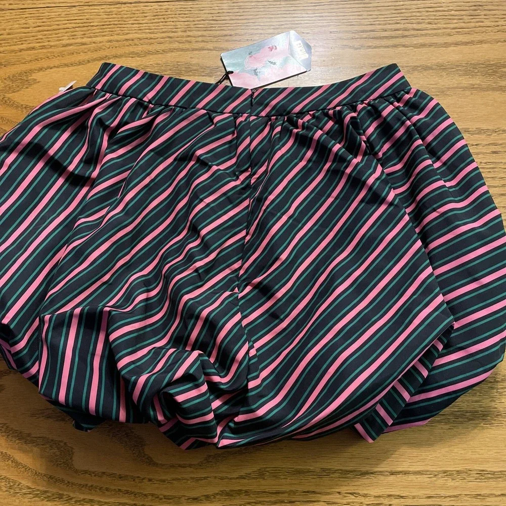 Womens Wicked Movie Striped Bubble Mini Skirt, Target X Tazwell‎ NEW, Sz XXS